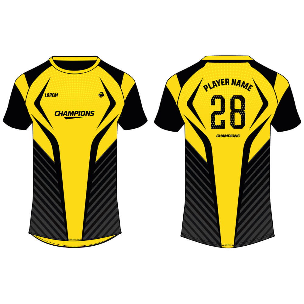 yellow Custom Volleyball Jerseys